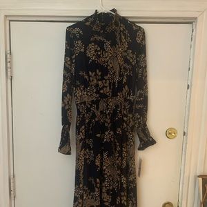 Nanette Lepore Navy high neck dress NWT